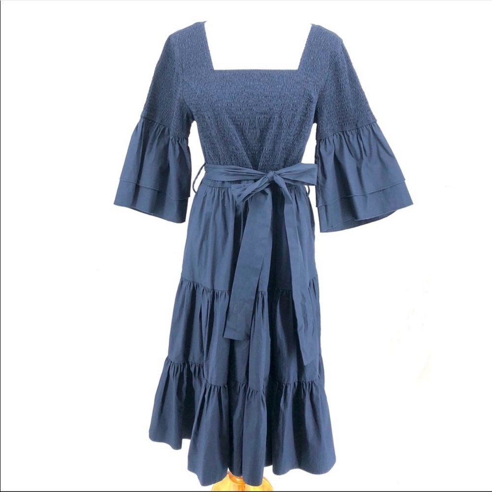 Eshakti Navy Tiered Dress
